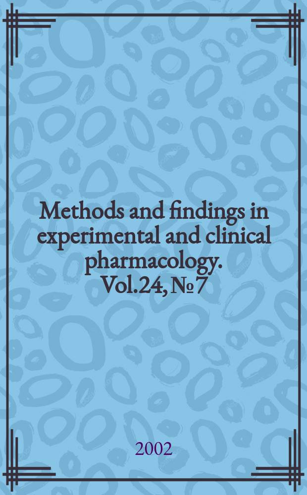 Methods and findings in experimental and clinical pharmacology. Vol.24, №7