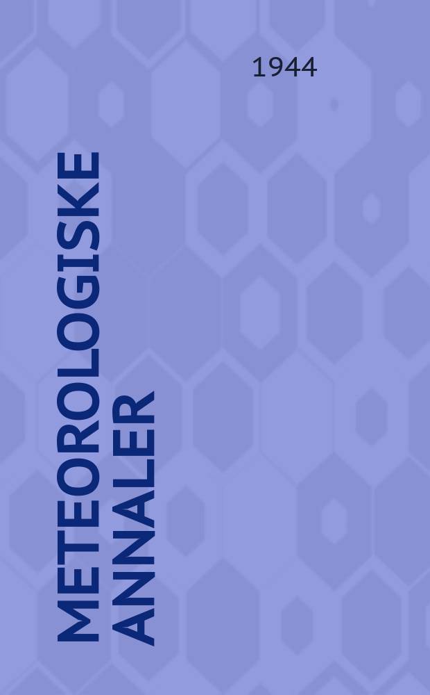 Meteorologiske annaler : Utgitt av det Norske meteorologiske inst. i samarbeid med. Univ. inst. for teoretisk meteorologi. Bd.1, №19 : On the temperature difference between the air and the sea - surface and its applicability in the practical weather analysis