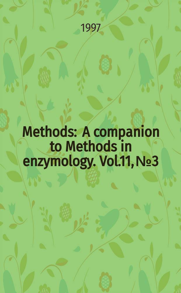 Methods : A companion to Methods in enzymology. Vol.11, №3 : Redox - regulated gene expression