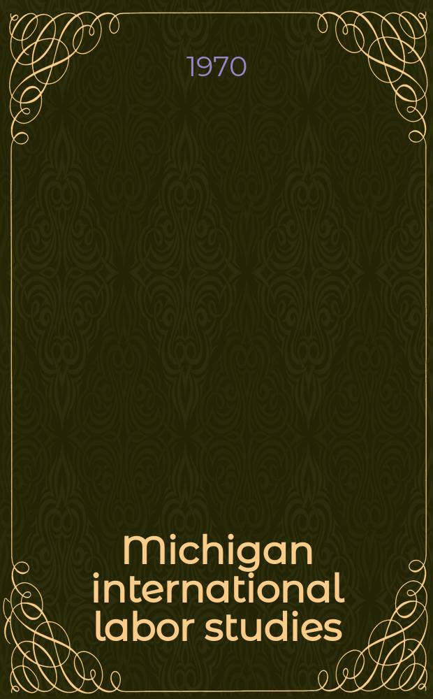Michigan international labor studies