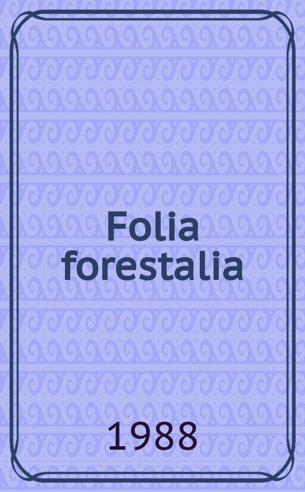 Folia forestalia