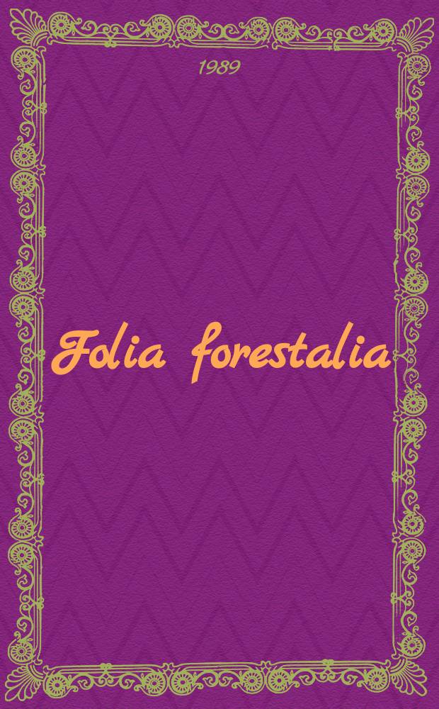 Folia forestalia