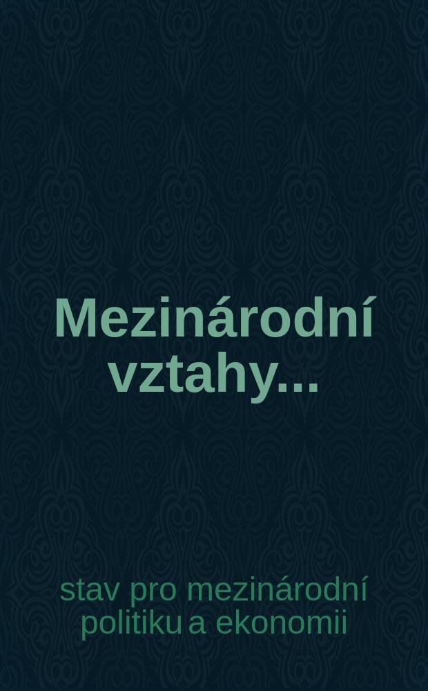 Mezinárodní vztahy ...