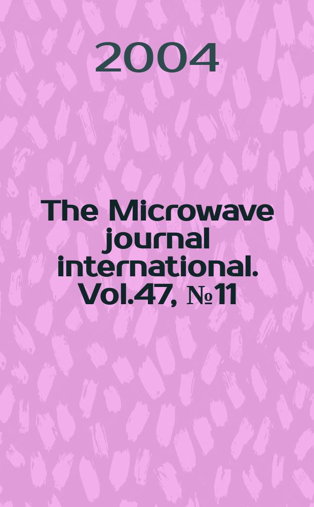 The Microwave journal international. Vol.47, №11