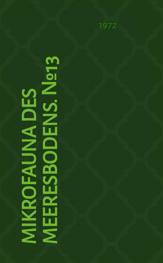 Mikrofauna des Meeresbodens. №13 : Systematik und Ökologie von Proseriaten