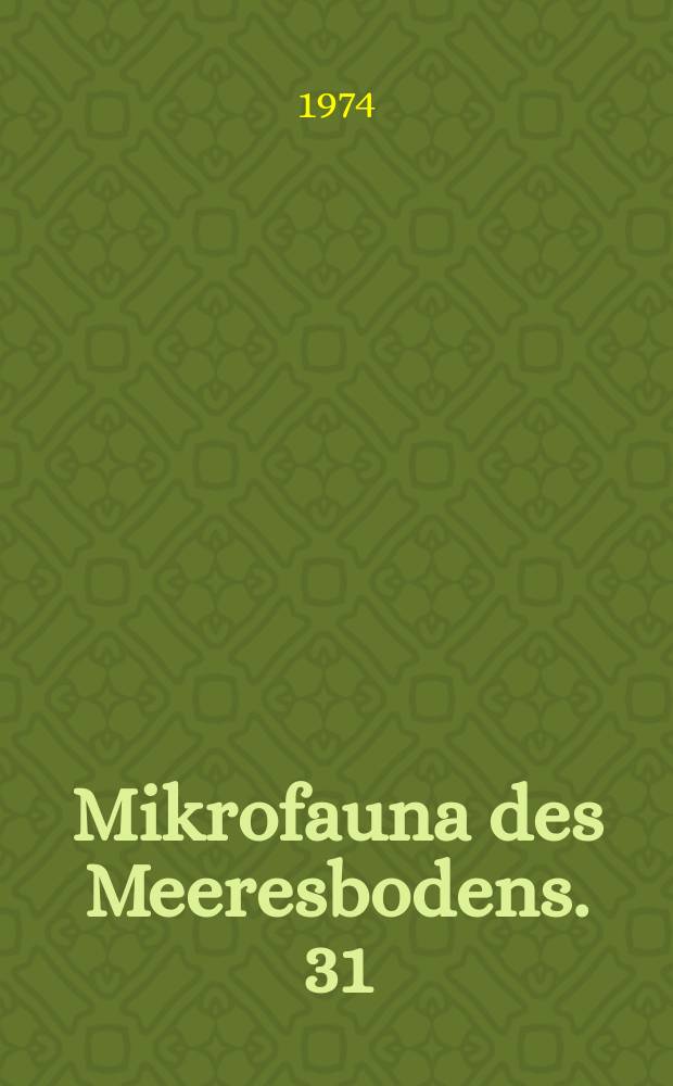 Mikrofauna des Meeresbodens. 31 : Interstitielle Polychaeten