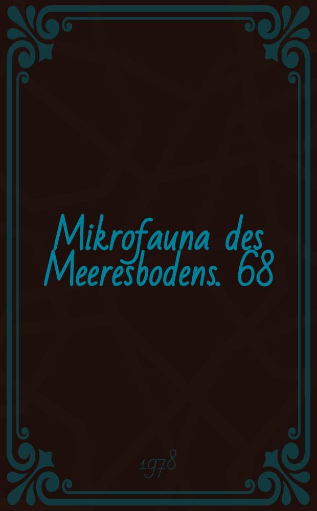 Mikrofauna des Meeresbodens. 68 : Interstitielle Fauna von Galapagos