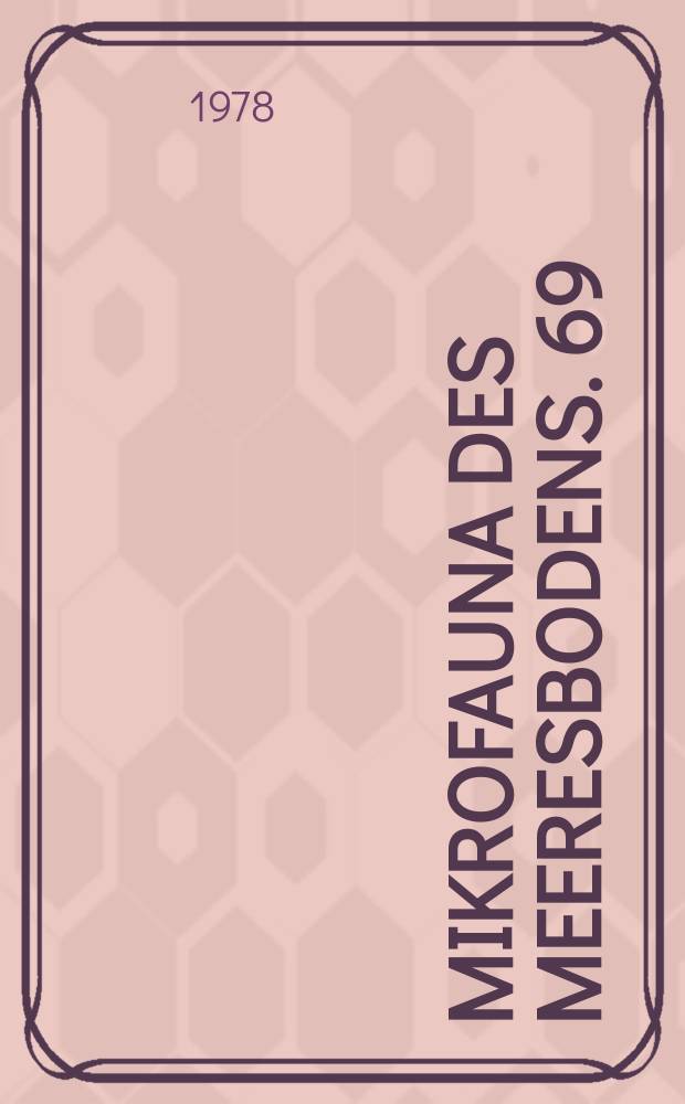 Mikrofauna des Meeresbodens. 69 : Interstitielle Fauna von Galapagos