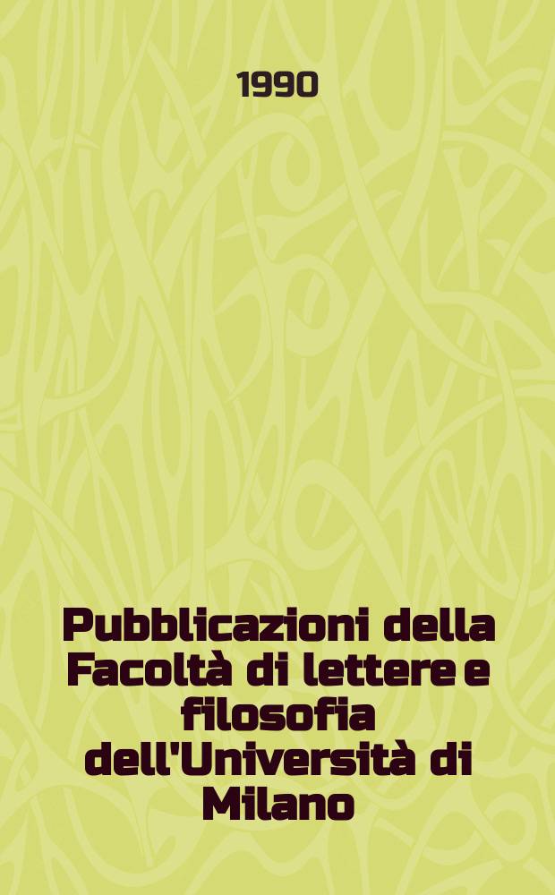 Pubblicazioni della Facoltà di lettere e filosofia dell'Università di Milano : Grammatica delle iscrizioni cirenaiche