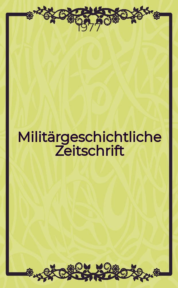 Militärgeschichtliche Zeitschrift