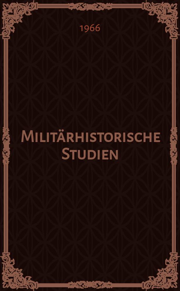 Militärhistorische Studien
