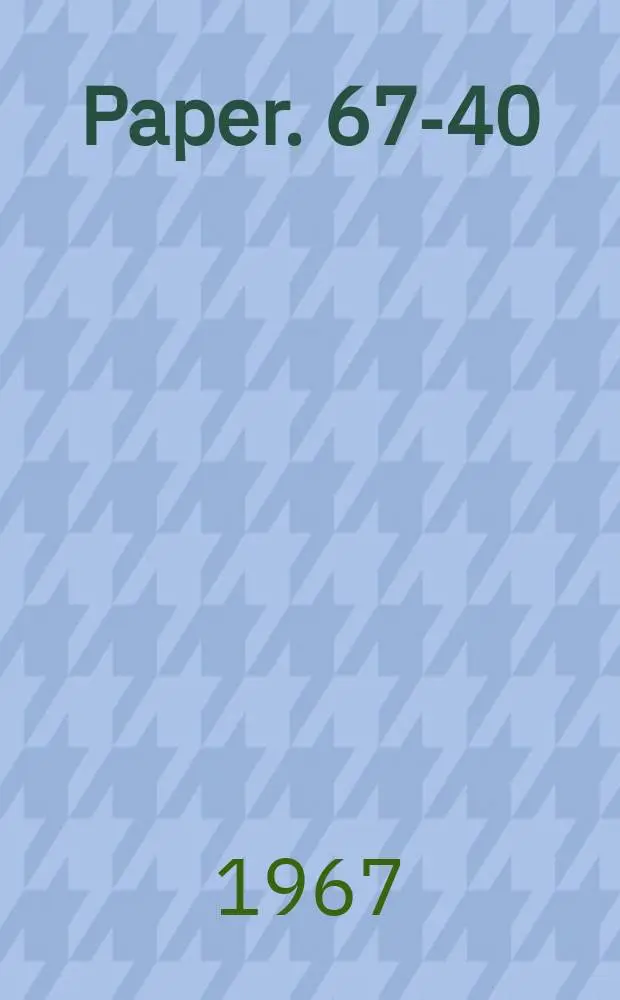 Paper. 67-40