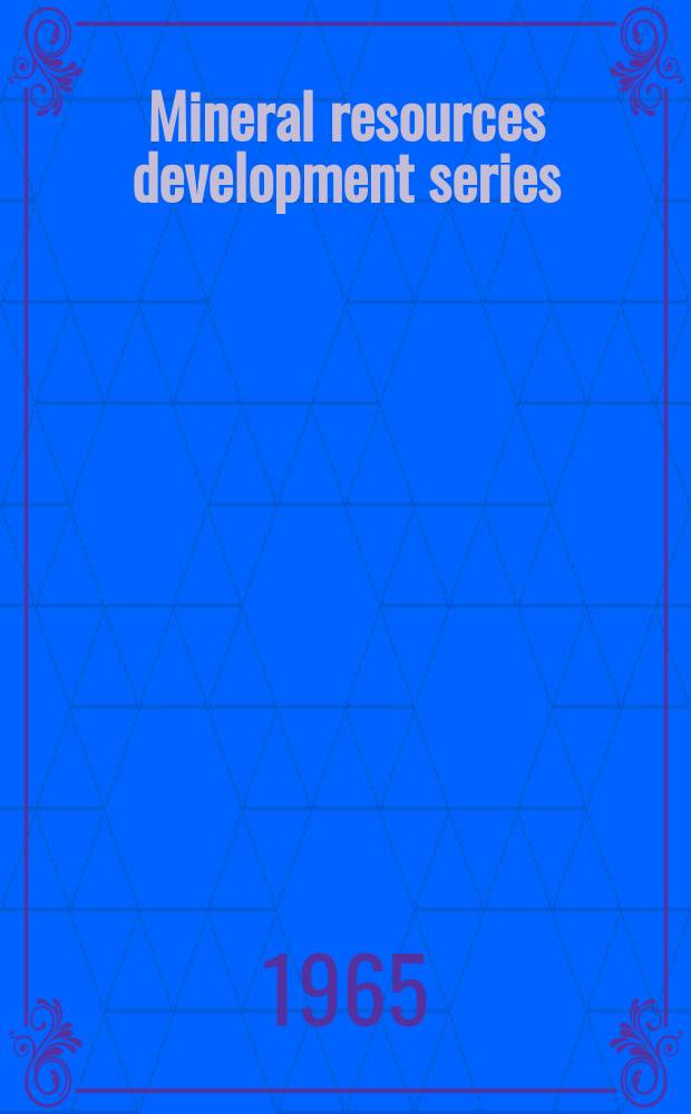 Mineral resources development series