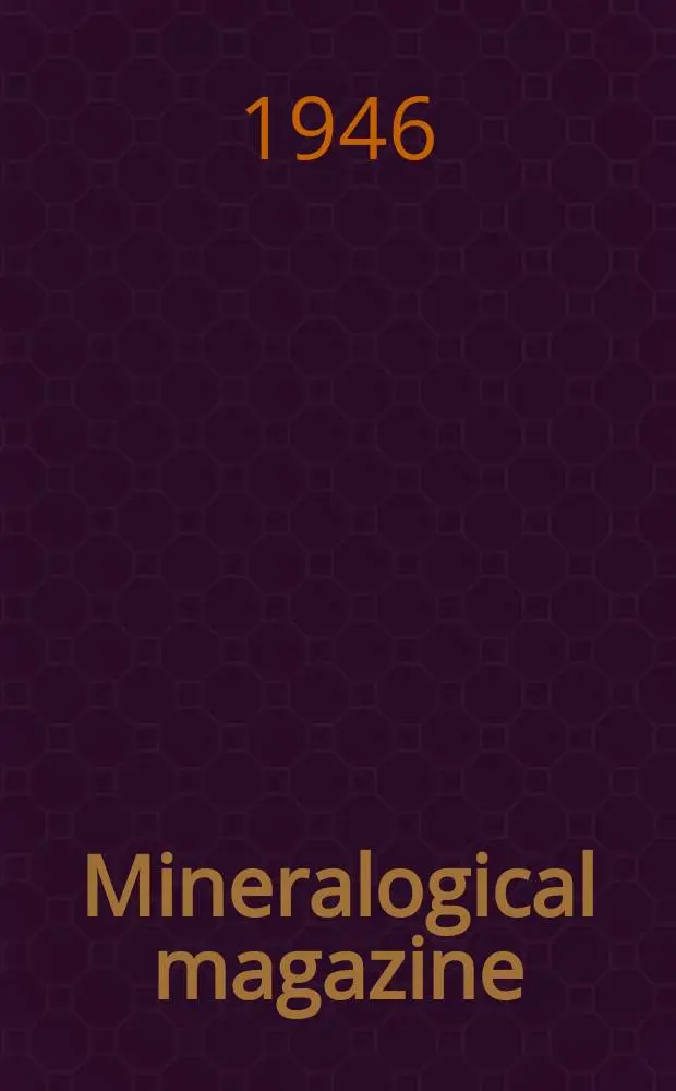 Mineralogical magazine