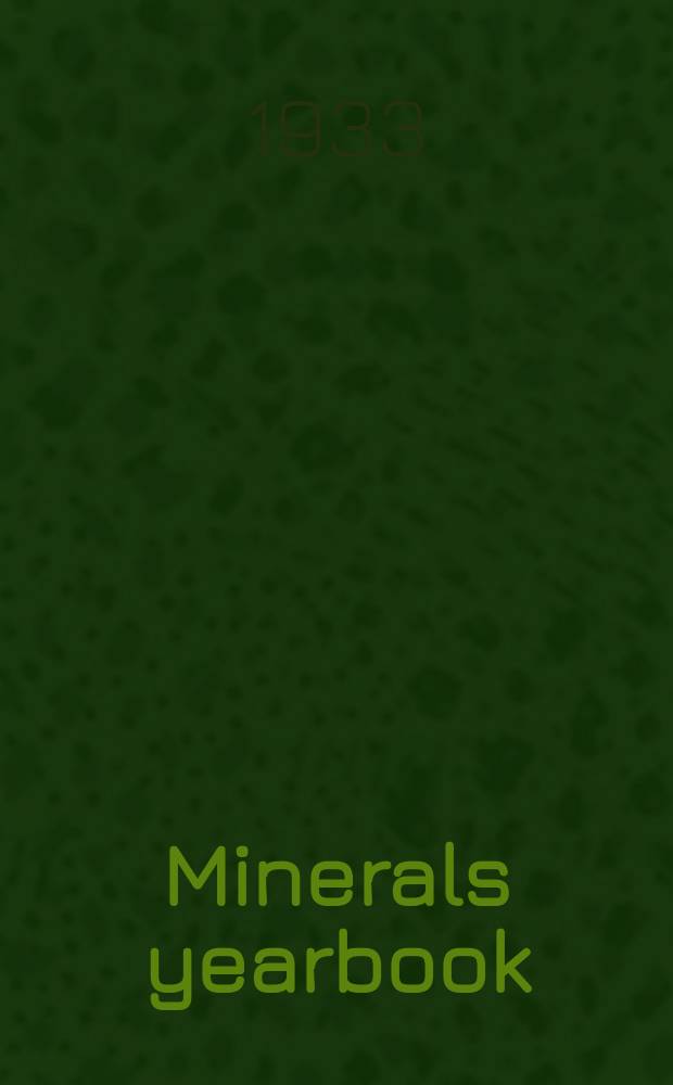 Minerals yearbook