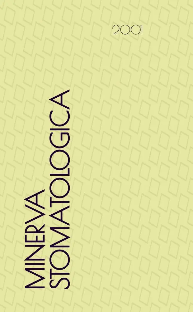 Minerva stomatologica : Rivista bimestrale di stomatologia Pubblica gli Atti della Soc. piemontese di stomatologia. Vol.50, №8