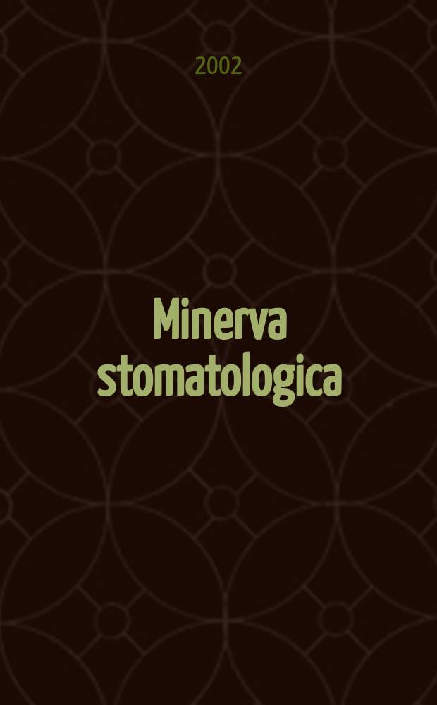 Minerva stomatologica : Rivista bimestrale di stomatologia Pubblica gli Atti della Soc. piemontese di stomatologia. Vol.51, №9