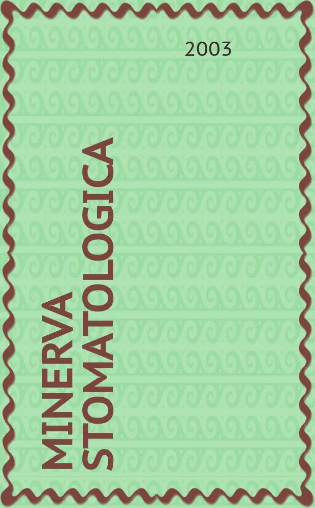 Minerva stomatologica : Rivista bimestrale di stomatologia Pubblica gli Atti della Soc. piemontese di stomatologia. Vol.52, №9