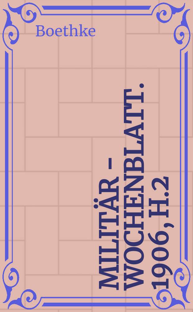 Militär - Wochenblatt. 1906, H.2 : Die Verkehrstruppen in Südwestafrika