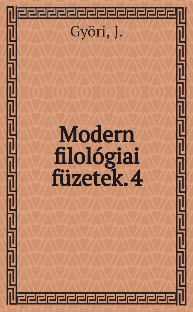 Modern filológiai füzetek. 4 : Thomas Mann Magyarországon
