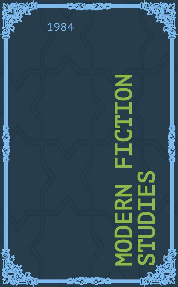 Modern fiction studies : A critical quarterly publ. by the Modern fiction club of the Purdue univ. dep. of English... devoted to criticism, scholarship, and bibliography of American, English, and European fiction since about 1880. Vol.30, №3 : Spec. issue V.S. Naipaul