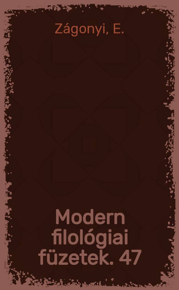 Modern filológiai füzetek. 47 : Kosztolányi és az orosz irodalom