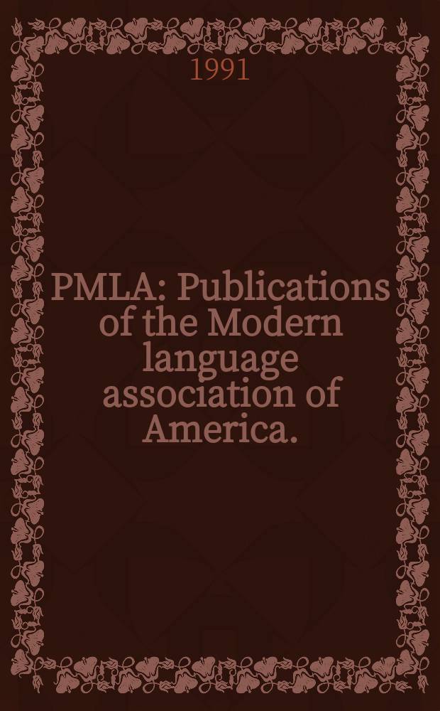 PMLA : Publications of the Modern language association of America. (Directory)