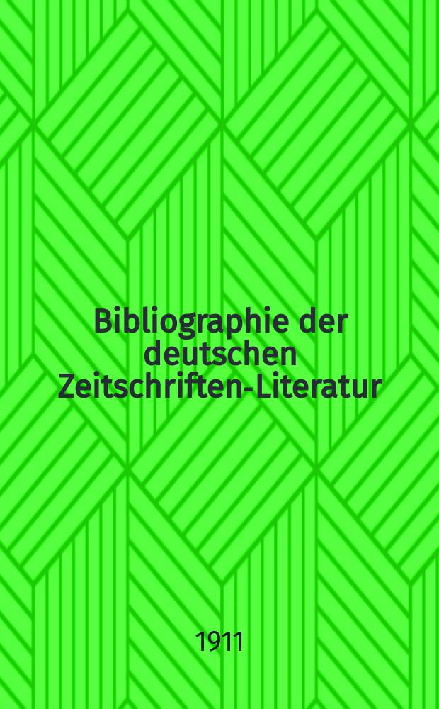 Bibliographie der deutschen Zeitschriften-Literatur : Alphabetisches nach Schlagworten sachlich geordnetes Verzeichnis, von... Aufsätzen, die während des Jahres in... zumeist wissenschaftlichen Zeitschriften deutscher Zunge erschienen sind. Bd. 27A