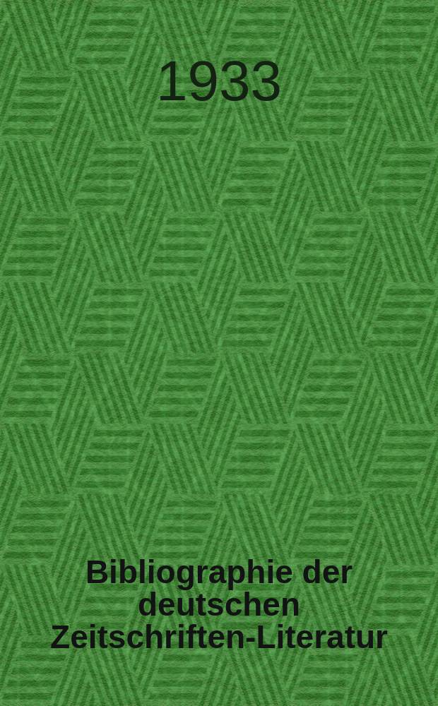 Bibliographie der deutschen Zeitschriften-Literatur : Alphabetisches nach Schlagworten sachlich geordnetes Verzeichnis, von... Aufsätzen, die während des Jahres in... zumeist wissenschaftlichen Zeitschriften deutscher Zunge erschienen sind. Bd. 71A