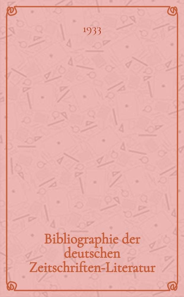 Bibliographie der deutschen Zeitschriften-Literatur : Alphabetisches nach Schlagworten sachlich geordnetes Verzeichnis, von... Aufsätzen, die während des Jahres in... zumeist wissenschaftlichen Zeitschriften deutscher Zunge erschienen sind. Bd. 71A