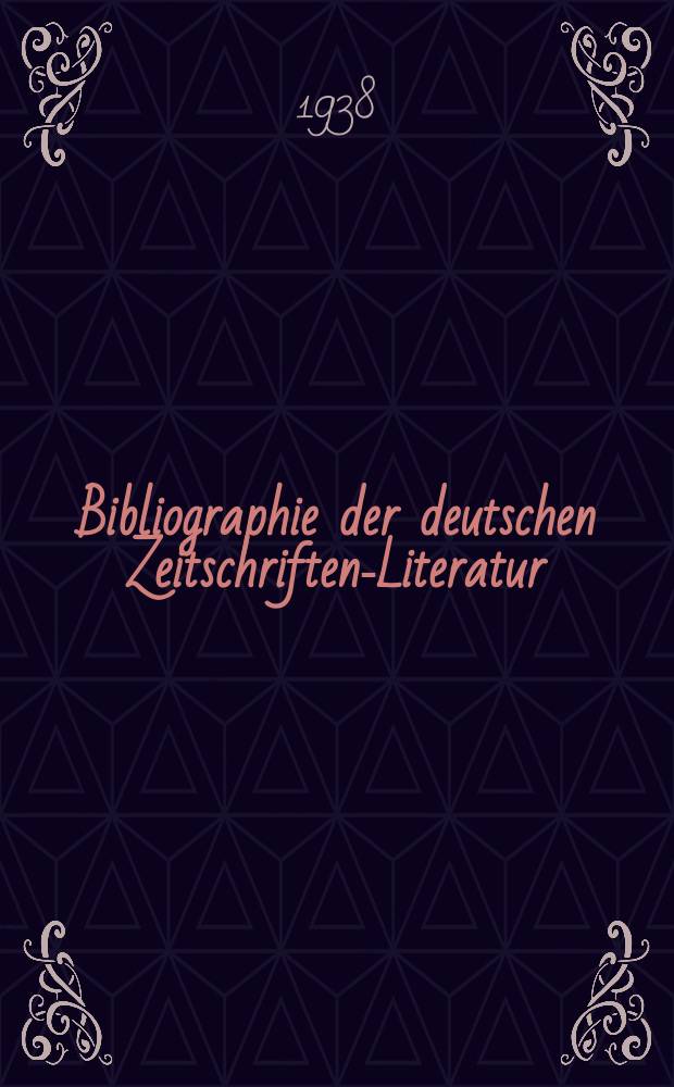 Bibliographie der deutschen Zeitschriften-Literatur : Alphabetisches nach Schlagworten sachlich geordnetes Verzeichnis, von... Aufs&auml;tzen, die w&auml;hrend des Jahres in... zumeist wissenschaftlichen Zeitschriften deutscher Zunge erschienen sind. Bd. 79A