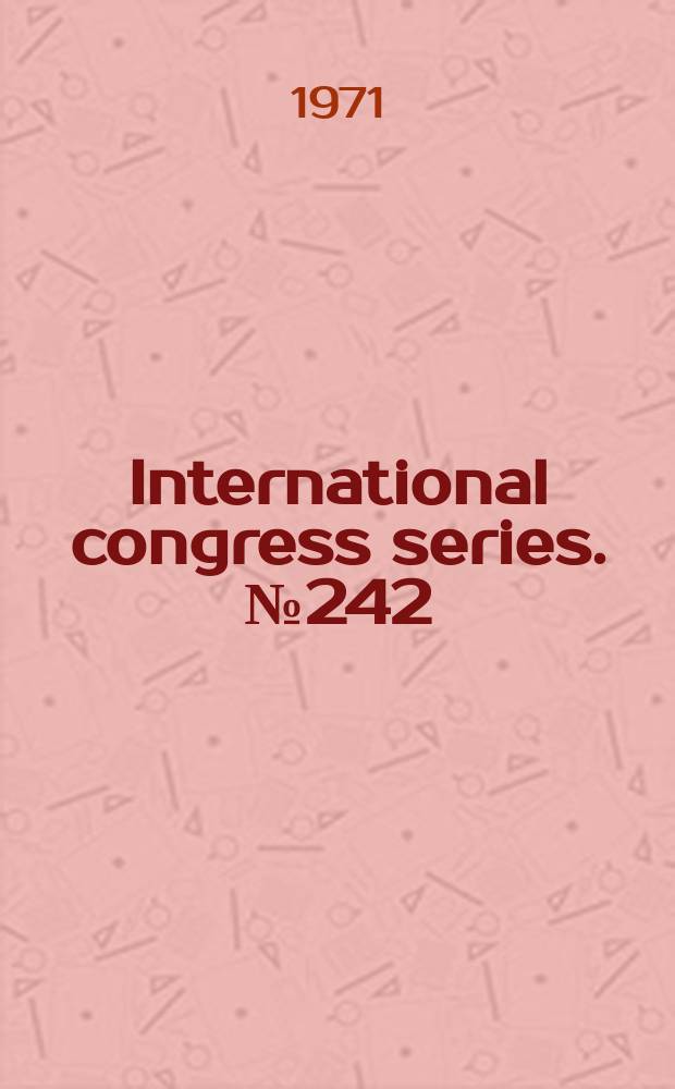 International congress series. № 242 : Central dysregulation. Cervical spine operations