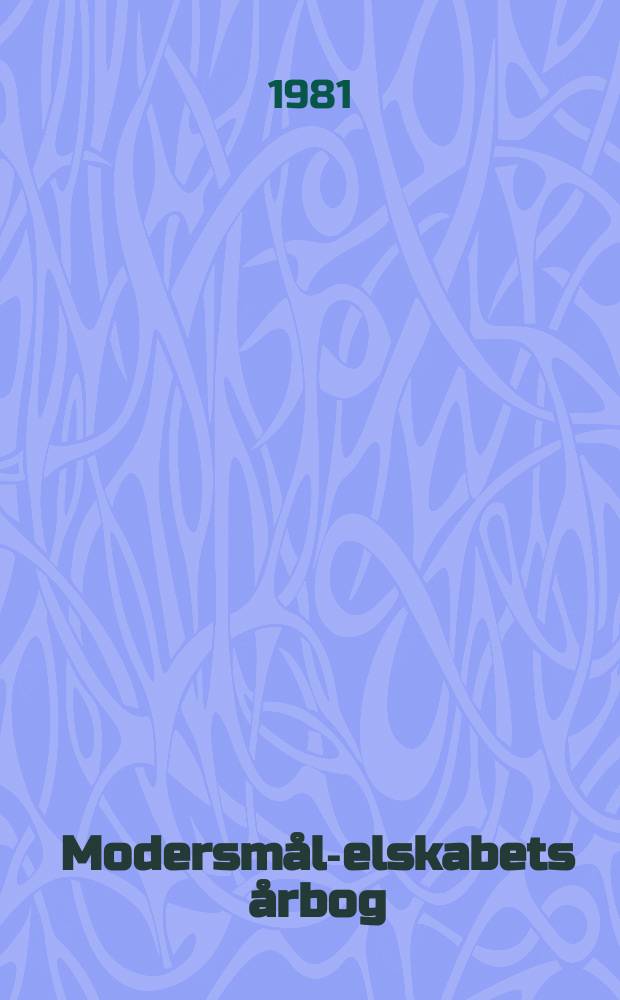 Modersmål -selskabets årbog