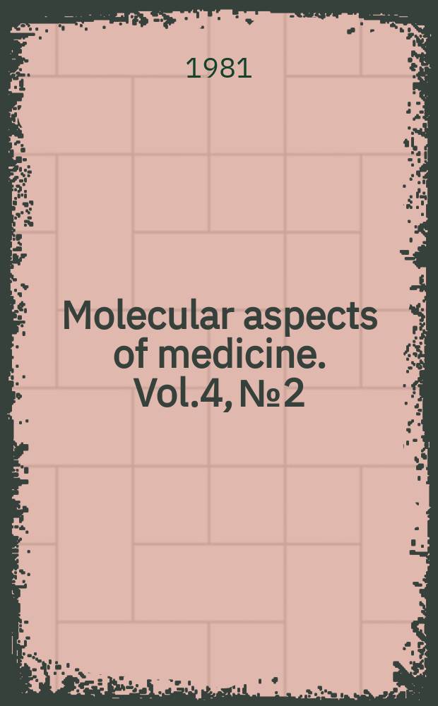 Molecular aspects of medicine. Vol.4, №2 : Molecular aspects of tooth morphogenesis
