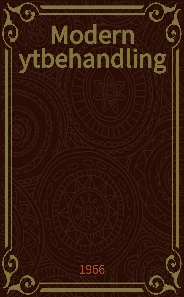 Modern ytbehandling