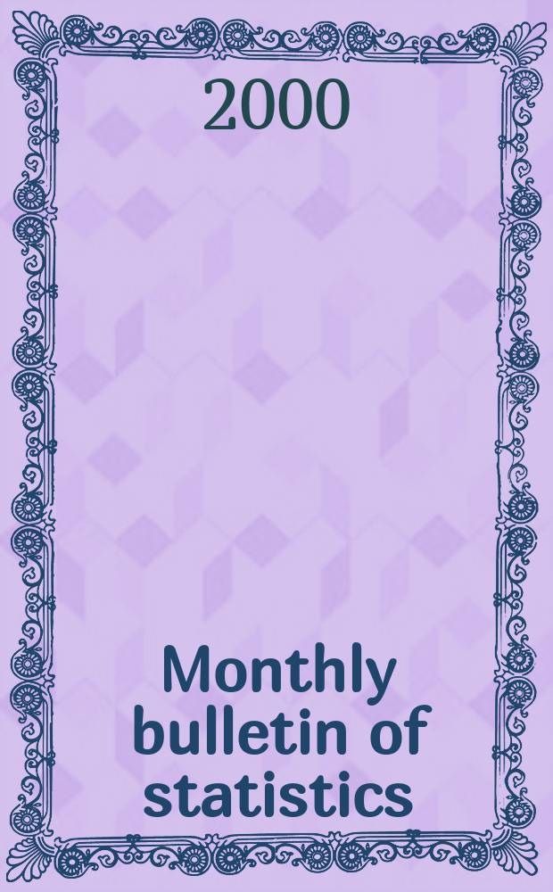 Monthly bulletin of statistics : Statistical office of the United Nations. Vol.54, №1