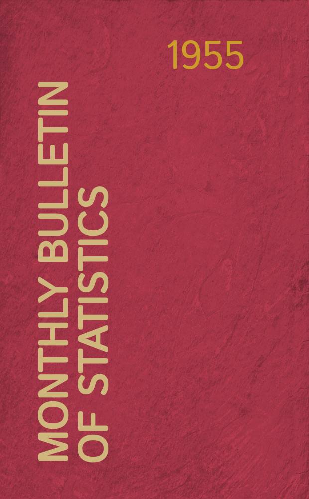 Monthly bulletin of statistics