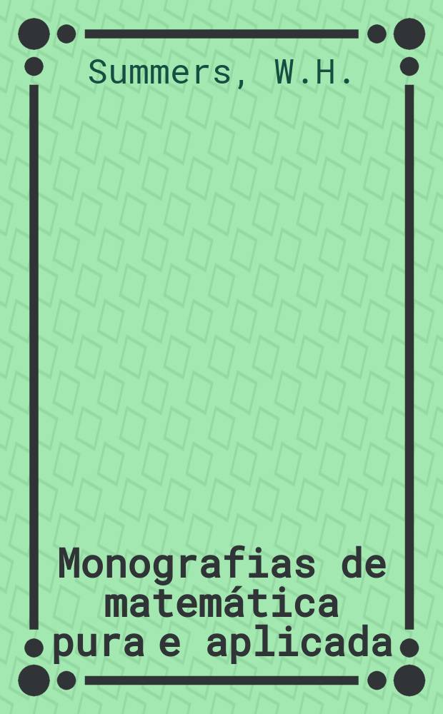 Monografias de matemática pura e aplicada : Uma sér. informal de seminários e monografias. 3 : Function algebras and related topics