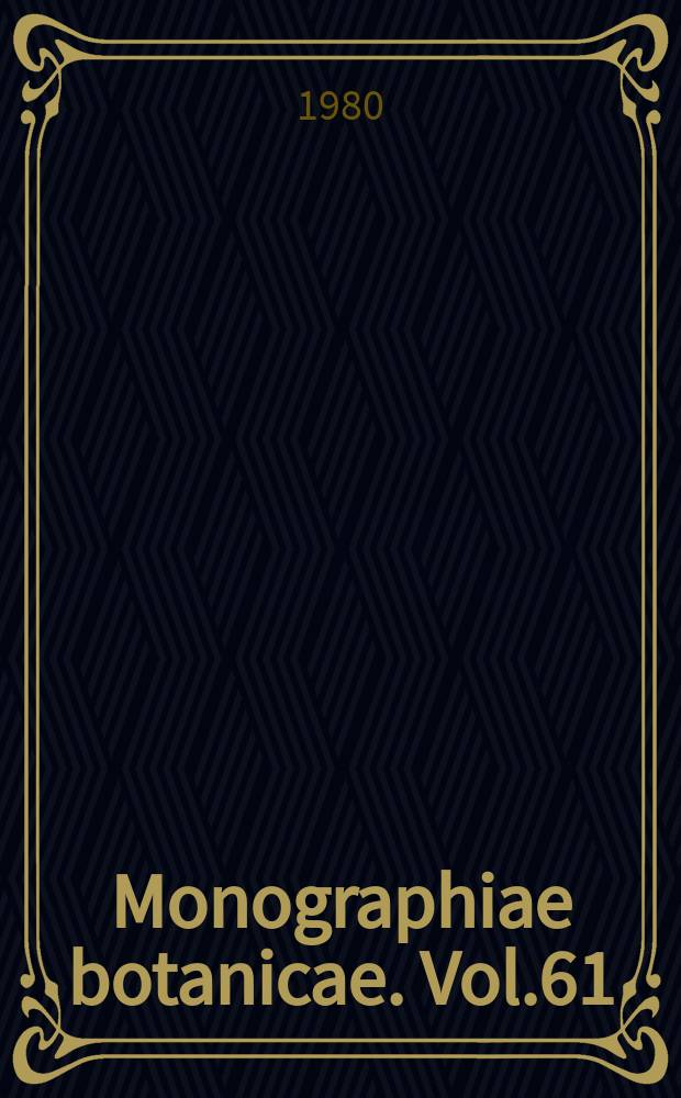 Monographiae botanicae. Vol.61 : Mszaki w zespole Carici ...
