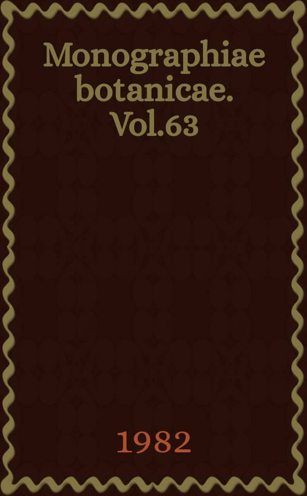 Monographiae botanicae. Vol.63 : Zróżnicowania i antropogeniczne przemiany ...