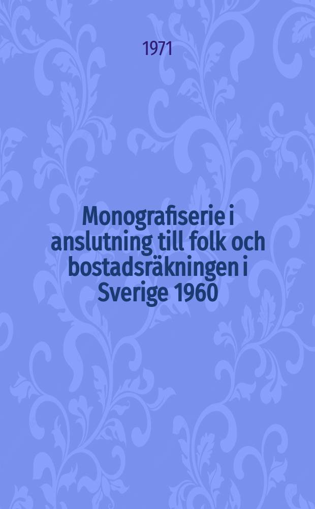 Monografiserie i anslutning till folk och bostadsräkningen i Sverige 1960 : Utg. av Statistiska centralbyrån och bostadsstyrelsen. 7 : Pendling och pendlings regioner