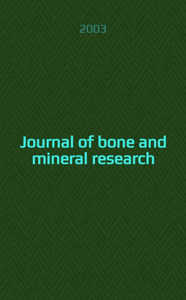 Journal of bone and mineral research : The offic. j. of Amer. soc. for bone and mineral research. Vol.18, №4