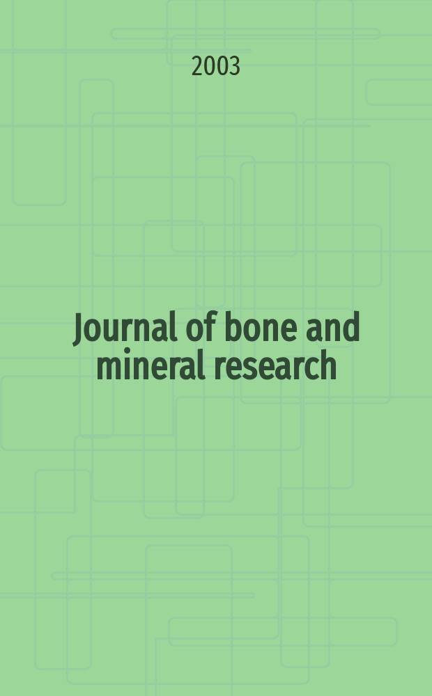 Journal of bone and mineral research : The offic. j. of Amer. soc. for bone and mineral research. Vol.18, №6