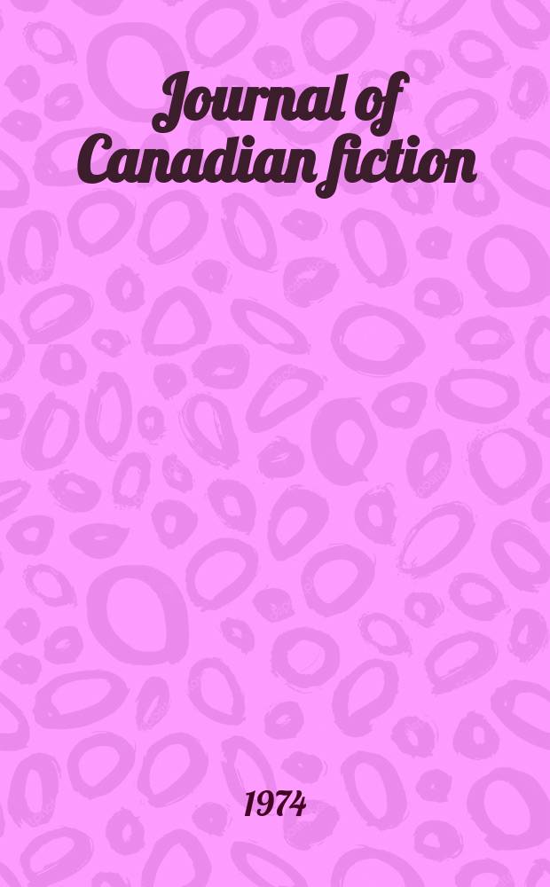 Journal of Canadian fiction