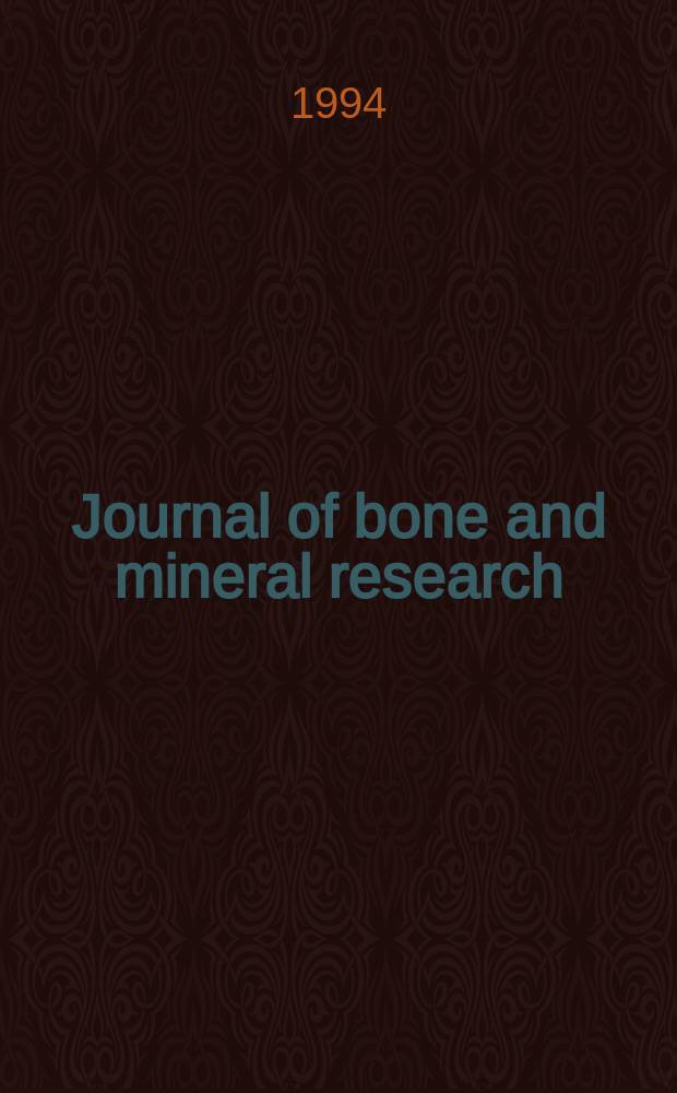 Journal of bone and mineral research : The offic. j. of Amer. soc. for bone and mineral research