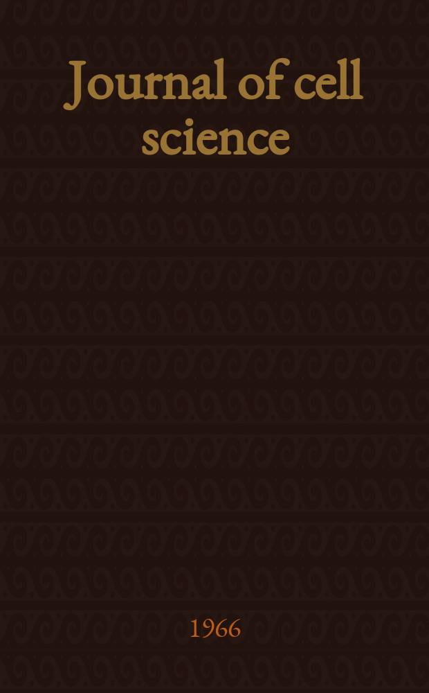 Journal of cell science : Formerly the Quarterly journal of microscopical science