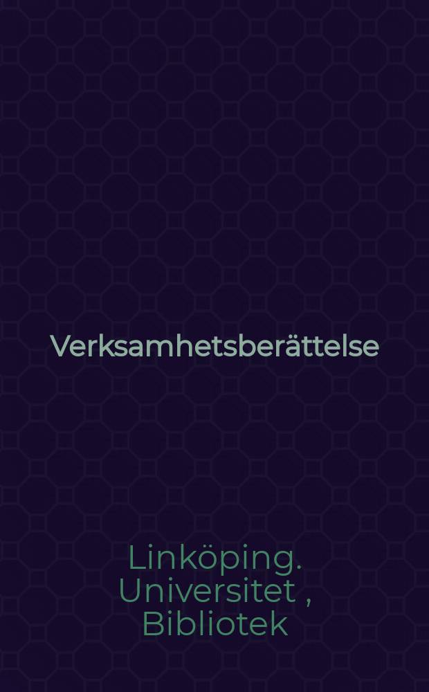 Verksamhetsberättelse