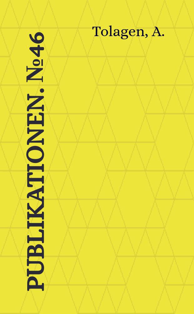 [Publikationen]. №46 : Trafikskadade i Östergötland