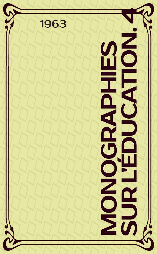 Monographies sur l'éducation. 4 : Nouvelles tendances dans l'éducation des adultes d'Elseneur a Montréal
