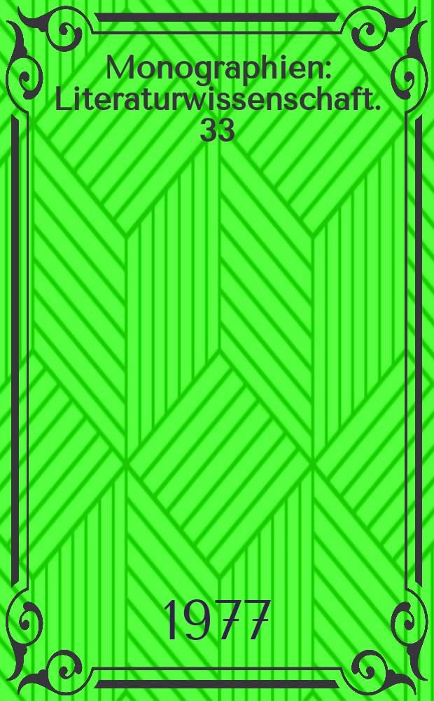 Monographien : Literaturwissenschaft. 33 : Heine und Hegel